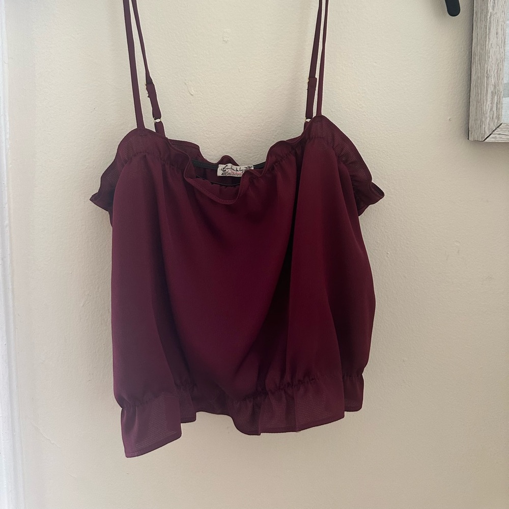 Maroon Free People top